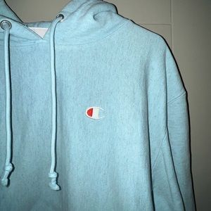 Champion Brand Baby Blue Reverse Weave Hoodie Sweatshirt